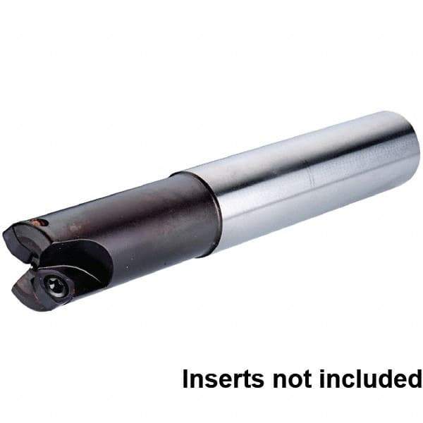 Kennametal - 25mm Cut Diam, 25mm Shank Diam, Cylindrical Shank Indexable High-Feed End Mill - Screw Holding Method, Through Coolant - Eagle Tool & Supply