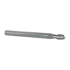 Accupro - 1/2", 1" LOC, 1/2" Shank Diam, 6" OAL, 2 Flute, Solid Carbide Square End Mill - Single End, Uncoated, Spiral Flute, 40° Helix, Centercutting, Right Hand Cut, Right Hand Flute - Eagle Tool & Supply