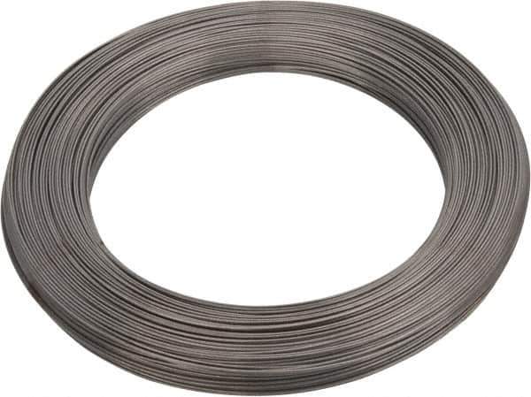 Value Collection - 12 Gage, 0.029 Inch Diameter x 447 Ft. Long, High Carbon Steel, Tempered Music Wire Coil - ASTM A228, 1 Lb. Shipping Weight - Eagle Tool & Supply
