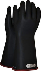 Salisbury by Honeywell - Class 1, Size 2XL (11), 14" Long, Rubber Lineman's Glove - 7,500 AC Max Use Voltage, 10,000 AC Test Voltage, Black/Red, ASTM D120, IEC EN60903 - Eagle Tool & Supply