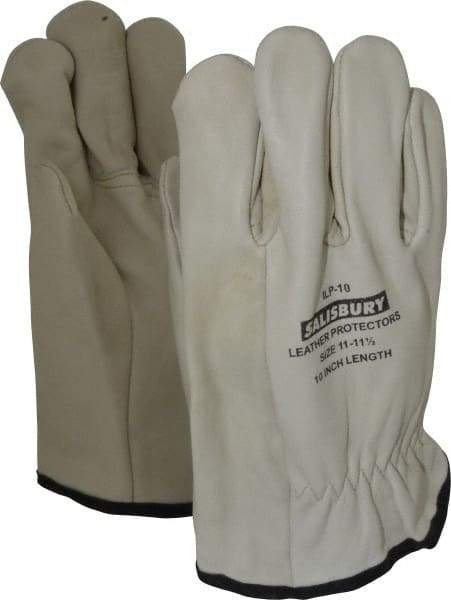 Salisbury by Honeywell - Size 2XL (11), 10" Long, Cowhide Leather Protector - Not for Electrical Protection (ASTM F696-02), Wear Over Rubber Insulating Gloves, ASTM F496 - Eagle Tool & Supply