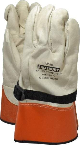 Salisbury by Honeywell - Size XL (10), 12" Long, Cowhide Leather Protector - Not for Electrical Protection (ASTM F696-02), Wear Over Rubber Insulating Gloves, ASTM F496 - Eagle Tool & Supply
