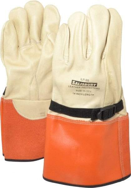 Salisbury by Honeywell - Size 2XL (11), 14" Long, Cowhide Leather Protector - Not for Electrical Protection (ASTM F696-02), Wear Over Rubber Insulating Gloves, ASTM F496 - Eagle Tool & Supply