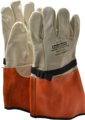Salisbury by Honeywell - Size 2XL (11), 16" Long, Cowhide Leather Protector - Not for Electrical Protection (ASTM F696-02), Wear Over Rubber Insulating Gloves, ASTM F496 - Eagle Tool & Supply