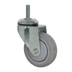 Value Collection - 4" Diam x 1-1/4" Wide x 5-13/32" OAH Stem Mount Swivel Caster - Polyurethane, 250 Lb Capacity, Ball Bearing, 1/2-13 x 1-1/2" Threaded Stem - Eagle Tool & Supply