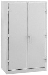 Durham - 3 Shelf Locking Storage Cabinet - Steel, 36" Wide x 24" Deep x 60" High, Gray - Eagle Tool & Supply