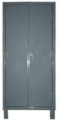 Lyon - 4 Shelf Locking Storage Cabinet - Steel, 36" Wide x 24" Deep x 82" High, Gray - Eagle Tool & Supply