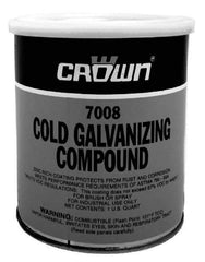 Crown - 32 oz Zinc Cold Galvanizing Compound - Comes in Bottle, Food Grade - Eagle Tool & Supply