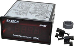 Extech - Accurate up to 0.05%, 0.1 and 0.1 (5 to 1,000) and 1 (1,000 to 9,999) and 10 (10,000 to 99,990) RPM Resolution, Noncontact Tachometer - 4.8819 Inch Long x 2 Inch Wide x 1.2992 Inch Meter Thick, 5 to 99,990 RPM Measurement - Eagle Tool & Supply