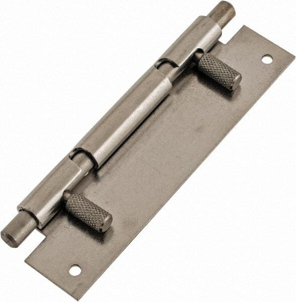 Made in USA - 4" Long x 1" Wide x 0.05" Thick, Keeper Hinge - Stainless Steel - Eagle Tool & Supply
