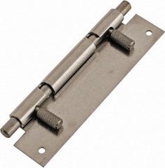 Made in USA - 4" Long x 1" Wide x 0.05" Thick, Keeper Hinge - Stainless Steel - Eagle Tool & Supply