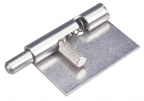 Made in USA - 4" Long x 1" Wide x 0.05" Thick, Keeper Hinge - Stainless Steel - Eagle Tool & Supply