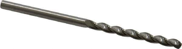 M.A. Ford - #41 150° Solid Carbide Jobber Drill - Bright Finish, Right Hand Cut, Parabolic Flute, Straight Shank, 2" OAL, Standard Point - Eagle Tool & Supply