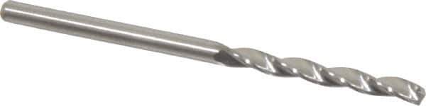 M.A. Ford - 2.5mm 150° Solid Carbide Jobber Drill - Bright Finish, Right Hand Cut, Parabolic Flute, Straight Shank, 43mm OAL, Standard Point - Eagle Tool & Supply