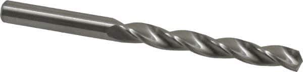 M.A. Ford - Letter E (1/4) 150° Solid Carbide Jobber Drill - Bright Finish, Right Hand Cut, Parabolic Flute, Straight Shank, 3-1/4" OAL, Standard Point - Eagle Tool & Supply