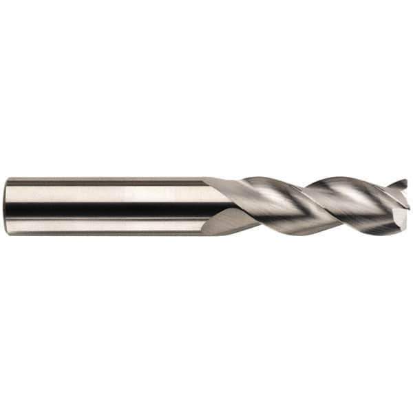 SGS - 1/2", 3 Flute, Single End, Solid Carbide, 0.06" Corner Radius End Mill - 6" OAL, 38° Helix, Right Hand Flute, 5/8" LOC, Right Hand Cut, 2-1/8" Extended Reach - Eagle Tool & Supply