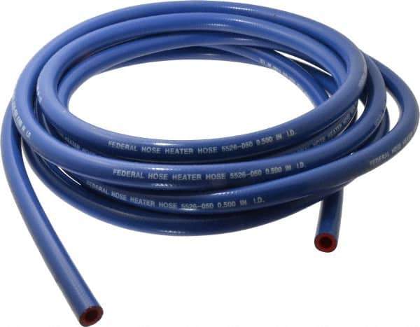 Federal Hose - 1/2" ID x 0.83" OD x 25' OAL, Heater Hose - -65 to 350°F, Blue - Eagle Tool & Supply