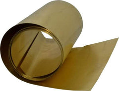 Made in USA - 100 Inch Long x 6 Inch Wide x 0.006 Inch Thick, Roll Shim Stock - Brass - Eagle Tool & Supply