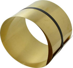 Made in USA - 100 Inch Long x 6 Inch Wide x 0.012 Inch Thick, Roll Shim Stock - Brass - Eagle Tool & Supply