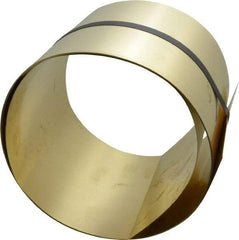 Made in USA - 100 Inch Long x 6 Inch Wide x 0.015 Inch Thick, Roll Shim Stock - Brass - Eagle Tool & Supply