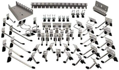 Kennedy - Tool Holder Sets For Square Hole Pegboard - Steel, 60 Piece Set - Eagle Tool & Supply