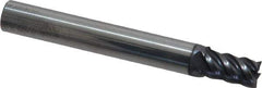 Accupro - 7/32", 3/8" LOC, 1/4" Shank Diam, 2" OAL, 5 Flute, Solid Carbide Square End Mill - Single End, AlTiN Finish, Spiral Flute, 45° Helix, Centercutting, Right Hand Cut, Right Hand Flute - Eagle Tool & Supply