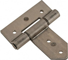 Made in USA - 3-3/4" Long x 2" Wide, Hinge - Aluminum, Brushed Finish - Eagle Tool & Supply