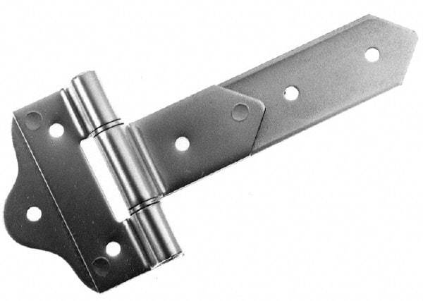 Made in USA - 8" Long x 2" Wide, Hinge - Aluminum, Brushed Finish - Eagle Tool & Supply