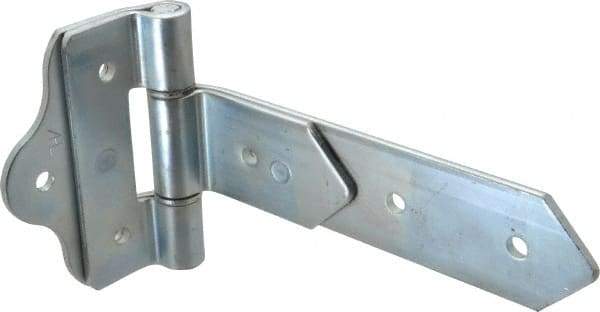 Made in USA - 8" Long x 2" Wide, Hinge - Zinc, Zinc Plated Finish - Eagle Tool & Supply