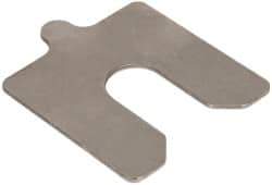 Made in USA - 5 Piece, 4 Inch Long x 4 Inch Wide x 0.125 Inch Thick, Slotted Shim Stock - Stainless Steel, 1-1/4 Inch Wide Slot - Eagle Tool & Supply