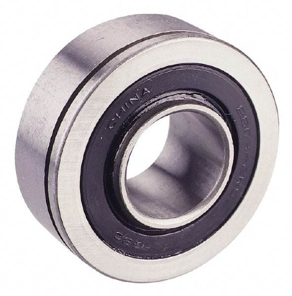 Value Collection - 5/8" Bore Diam, 1-3/4" OD, Double Seal Semi Ground Extra Light Radial Ball Bearing - 1 Row, Round Bore, 707 Lb Static Capacity, 1,366 Lb Dynamic Capacity - Eagle Tool & Supply