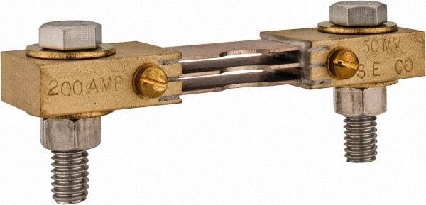 Simpson Electric - Panel Meter Switchboard Shunt - 200, 50 mV Drop, Screw Terminal, For Use with Falcon Series 200 mVDC Meters - Eagle Tool & Supply