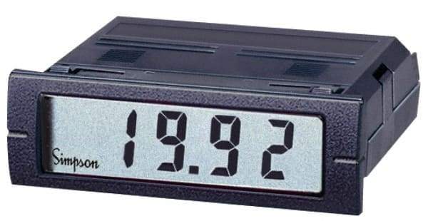 Simpson Electric - 3-1/2 Digits, Digital LCD, DC mV, Panel Meter - 4-440 Hz, 10 Megohms, 250 VAC, Red - Eagle Tool & Supply