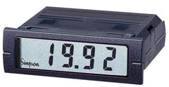 Simpson Electric - 3-1/2 Digits, Digital LCD, AC Ammeter, Panel Meter - 4-440 Hz, 250 VAC, Red - Eagle Tool & Supply
