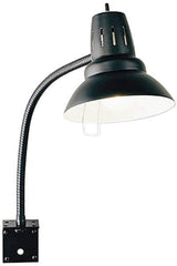 Electrix - 22 Inch, Gooseneck, Bracket Mounted, Incandescent, Black, General Purpose Task Light - 100 Watt, Nonmagnifying - Eagle Tool & Supply