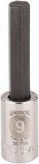 Armstrong - 3/8" Drive, 9mm Hex Bit Socket - 2-1/4" OAL, 1-9/16" Bit Length - Eagle Tool & Supply