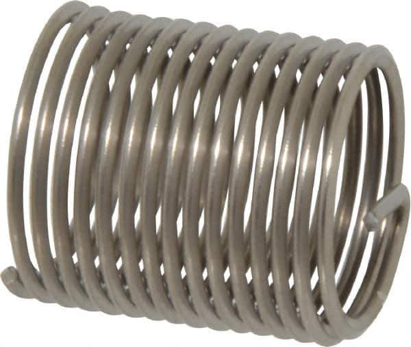 Heli-Coil - 3/4-16 UNF, 1-1/8" OAL, Free Running Helical Insert - 15-1/8 Free Coils, Tanged, 304 Stainless Steel, Bright Finish, 1-1/2D Insert Length - Eagle Tool & Supply