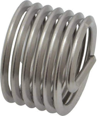 Heli-Coil - 1-8 UNC, 1" OAL, Free Running Helical Insert - 6-3/8 Free Coils, Tanged, 304 Stainless Steel, Bright Finish, 1D Insert Length - Eagle Tool & Supply