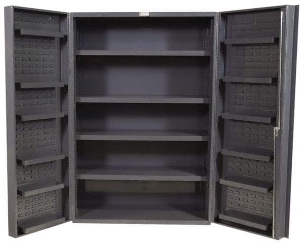 Durham - 16 Shelf Storage Cabinet - Steel, 36" Wide x 24" Deep x 72" High, Gray - Eagle Tool & Supply