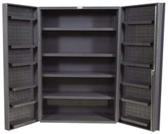 Durham - 16 Shelf Storage Cabinet - Steel, 36" Wide x 24" Deep x 72" High, Gray - Eagle Tool & Supply