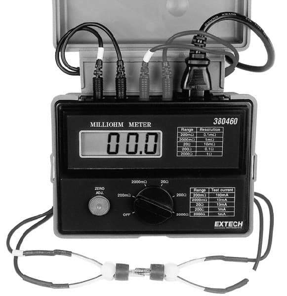 Extech - Electrical Insulation Resistance Testers & Megohmmeters Display Type: Digital LCD Power Supply: 110 VAC - Eagle Tool & Supply