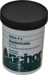 Made in USA - Anchorlube G-771, 1/2 Pt Jar Cutting Fluid - Water Soluble, For Broaching, Counterboring, Drawing, Drilling, Engraving, Fly-Cutting, Hole Extruding, Milling, Piercing, Punching, Sawing, Seat Forming, Spot Facing, Tapping - Eagle Tool & Supply