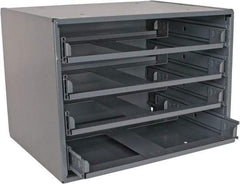 Durham - 4 Drawer, Small Parts Slide Rack Cabinet - 11-3/4" Deep x 15-1/4" Wide x 11-1/4" High - Eagle Tool & Supply