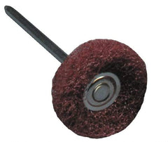 Superior Abrasives - 1-1/2" Medium Grade Deburring Disc - 1/8" Shank Diam, Shank Connection - Eagle Tool & Supply