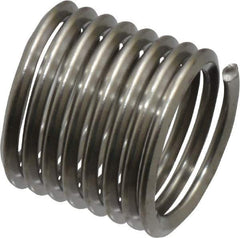 Heli-Coil - 1/4-28 UNF, 3/8" OAL, Free Running Helical Insert - 8-1/4 Free Coils, Tanged, Stainless Steel, Bright Finish, 1-1/2D Insert Length - Eagle Tool & Supply