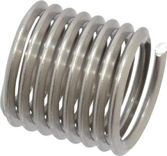 Heli-Coil - M12x1.75 Metric Coarse, 18mm OAL, Free Running Helical Insert - 8-1/4 Free Coils, Tanged, Stainless Steel, Bright Finish, 1-1/2D Insert Length - Eagle Tool & Supply