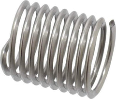 Heli-Coil - M10x1.25 Metric Fine, 15mm OAL, Free Running Helical Insert - 9-1/2 Free Coils, Tanged, Stainless Steel, Bright Finish, 1-1/2D Insert Length - Eagle Tool & Supply