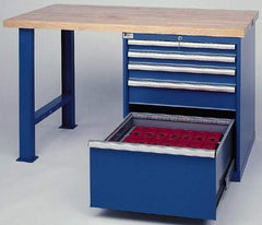LISTA - 5 Drawer NC/CNC Cabinet Modular Workstation - For Use 40 Taper, Holds 28 Tools, 60 Inches Wide x 35-1/4 Inches High x 30 Inches Deep, 2,000 Lbs. Load Capacity - Eagle Tool & Supply