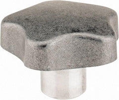 J.W. Winco - 70mm Head Diam, 5 Point Lobed Knob - Aluminum - Eagle Tool & Supply