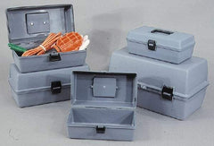 Flambeau - 1 Compartment 1 Tray Utility Tool Box - 23" Wide x 12-1/2" Deep x 12" High, Copolymer Resin, Gray - Eagle Tool & Supply
